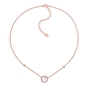 Heart4Heart Mirrors Silver 925 Rose Gold Plated Short Necklace-